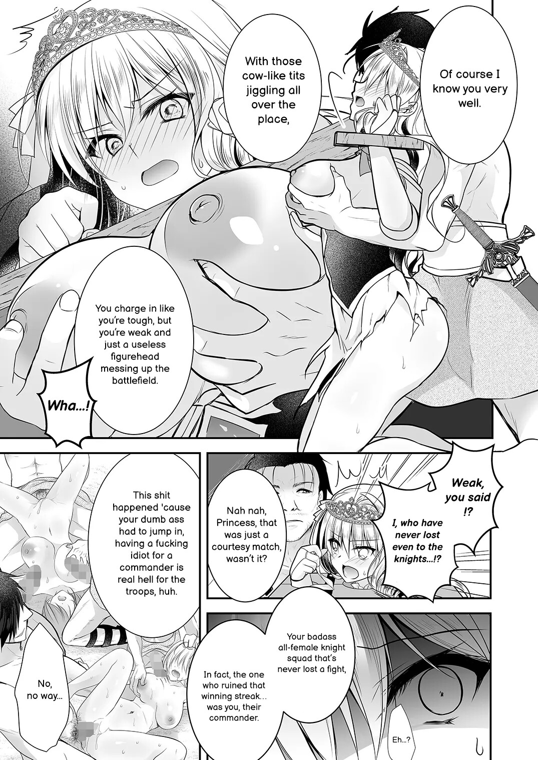 Hentai Manga Comic-Otherworld Gangrape 2 ~There is No Way A Dignified Princess Knight Succumbs to The Barbarian's Dick~-Read-8